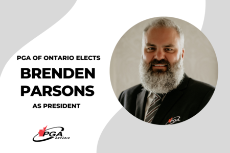 PGA of Ontario elects Brenden Parsons as President