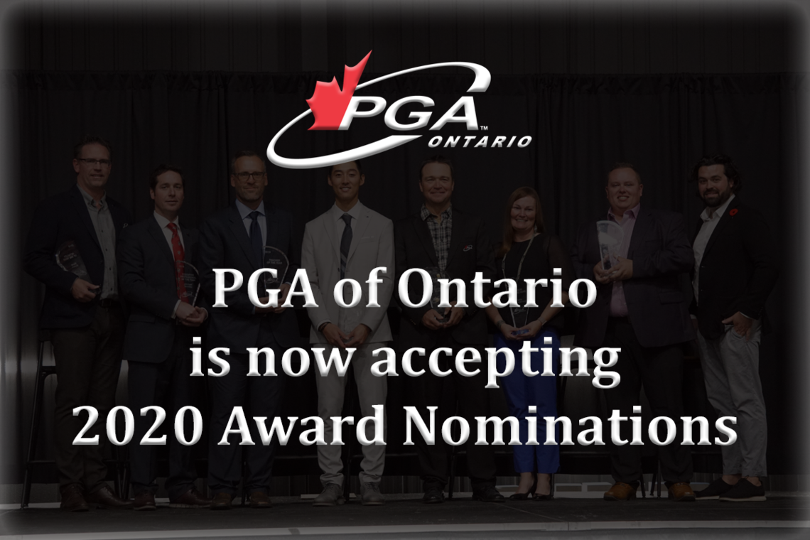 PGA of Ontario is now accepting 2020 Award Nominations