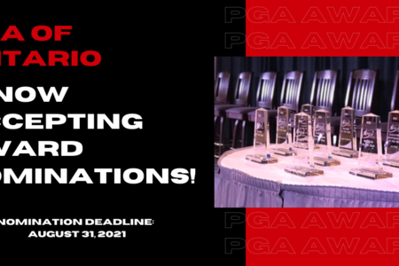 PGA of Ontario is now accepting 2021 Award Nominations