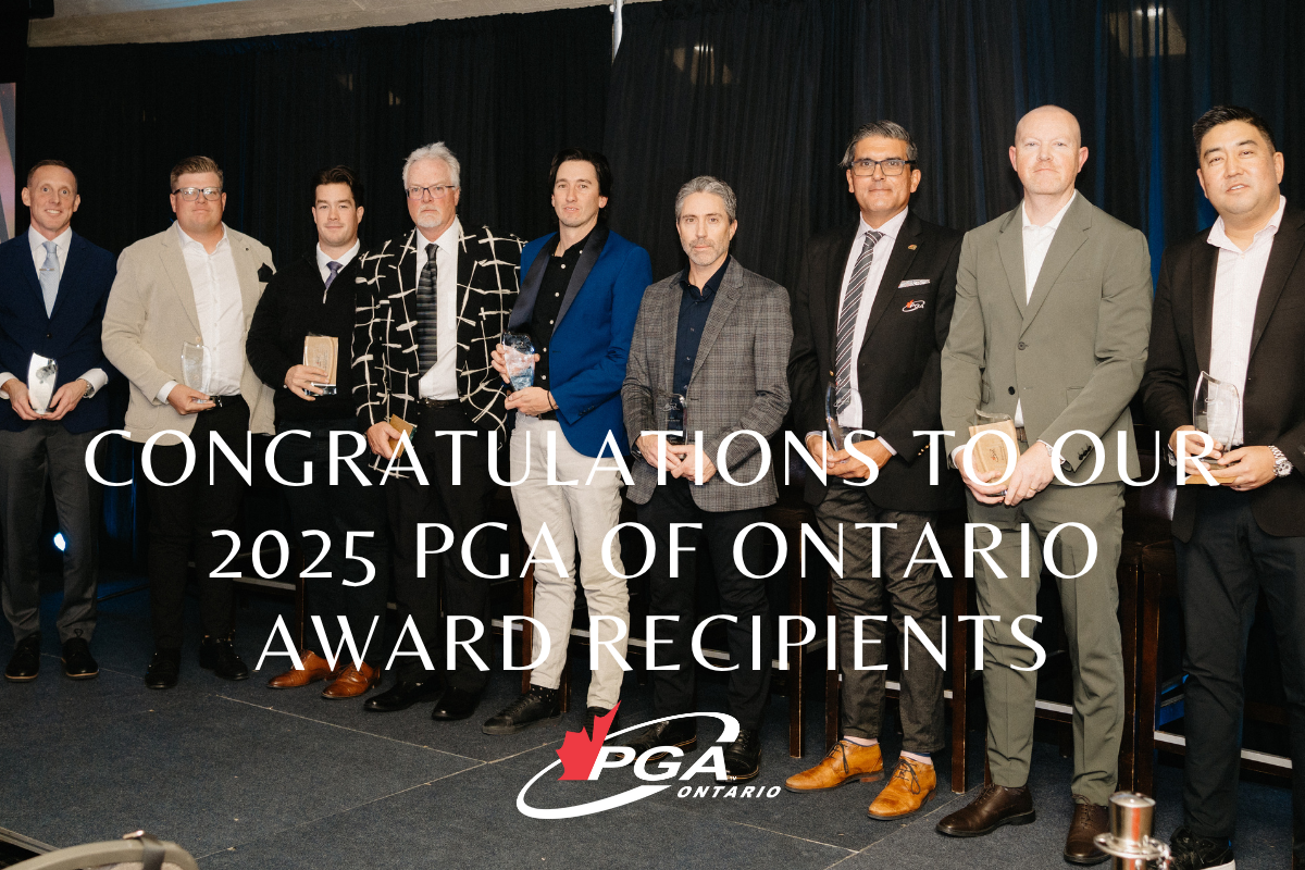 PGA of Ontario announces 2025 Award Recipients