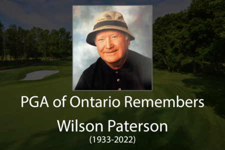 The PGA of Ontario Remembers Class "A" Life Professional - Wilson Paterson (1933-2022)