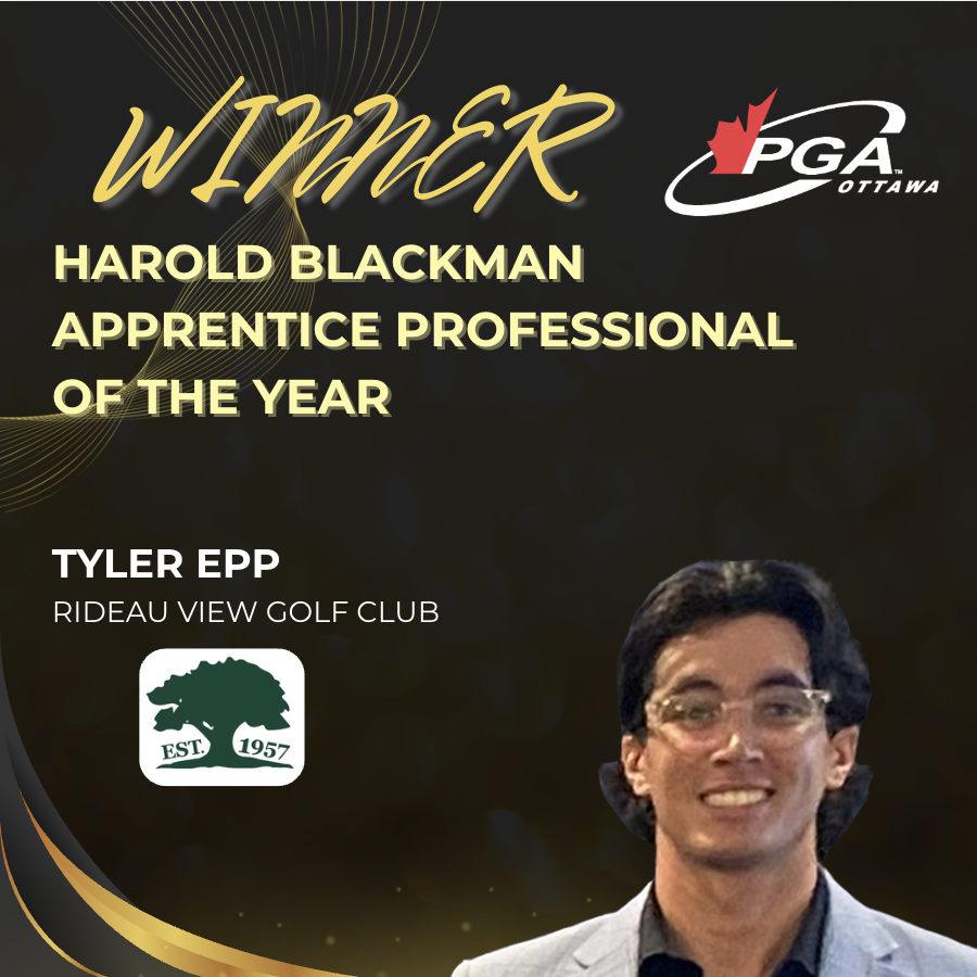 2025 - Harold Blackman Apprentice Professional of the Year - Tyler Epp