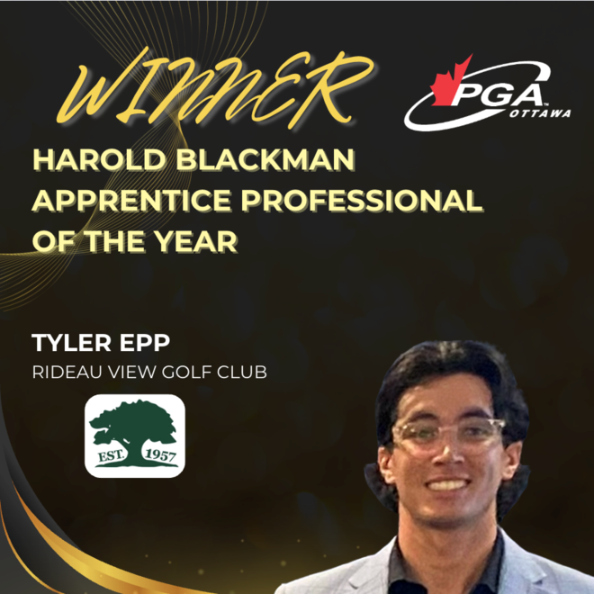 2025 - Harold Blackman Apprentice Professional of the Year - Tyler Epp