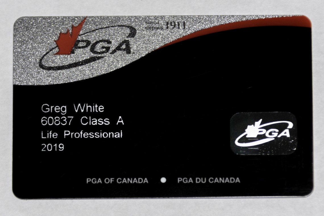 PGA of Canada Membership Card