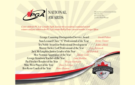 PGA of Canada National Award Winners