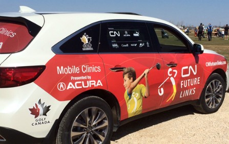 Acura to be the official vehicle sponsor of CN Future Links Mobile Golf Clinics 