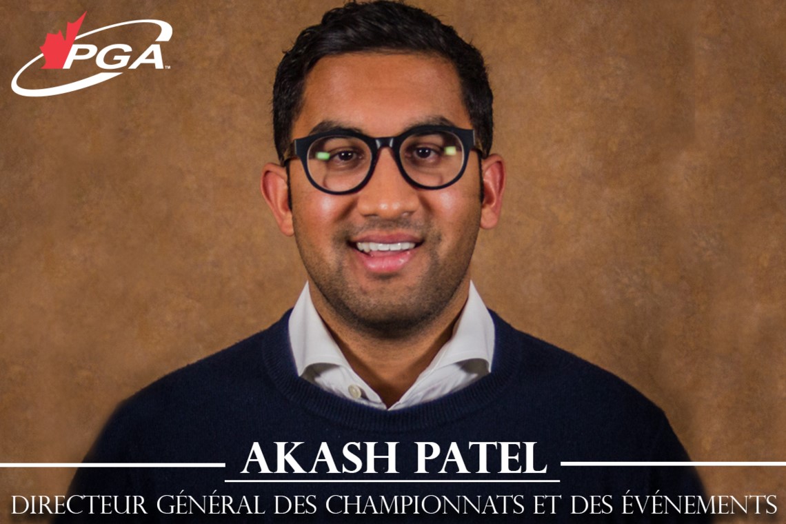 Akash Patel rejoint la PGA du Canada en tant que gestionnaire des championnats et des événements