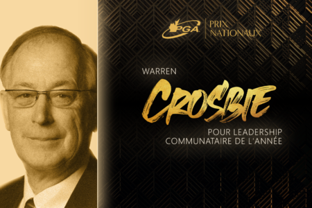 Méritas Warren Crosbie pour leadership communataire de l'année