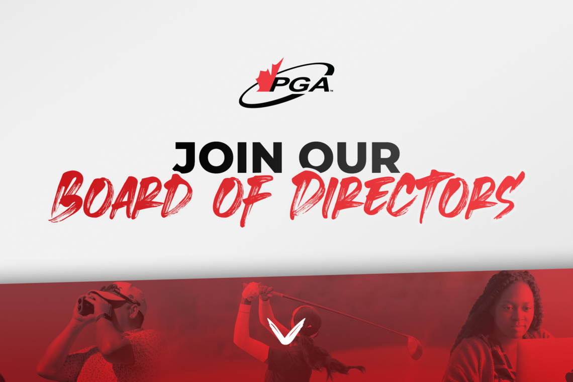 PGA of Canada Seeking Nominations for Two At-Large Board of Director Positions