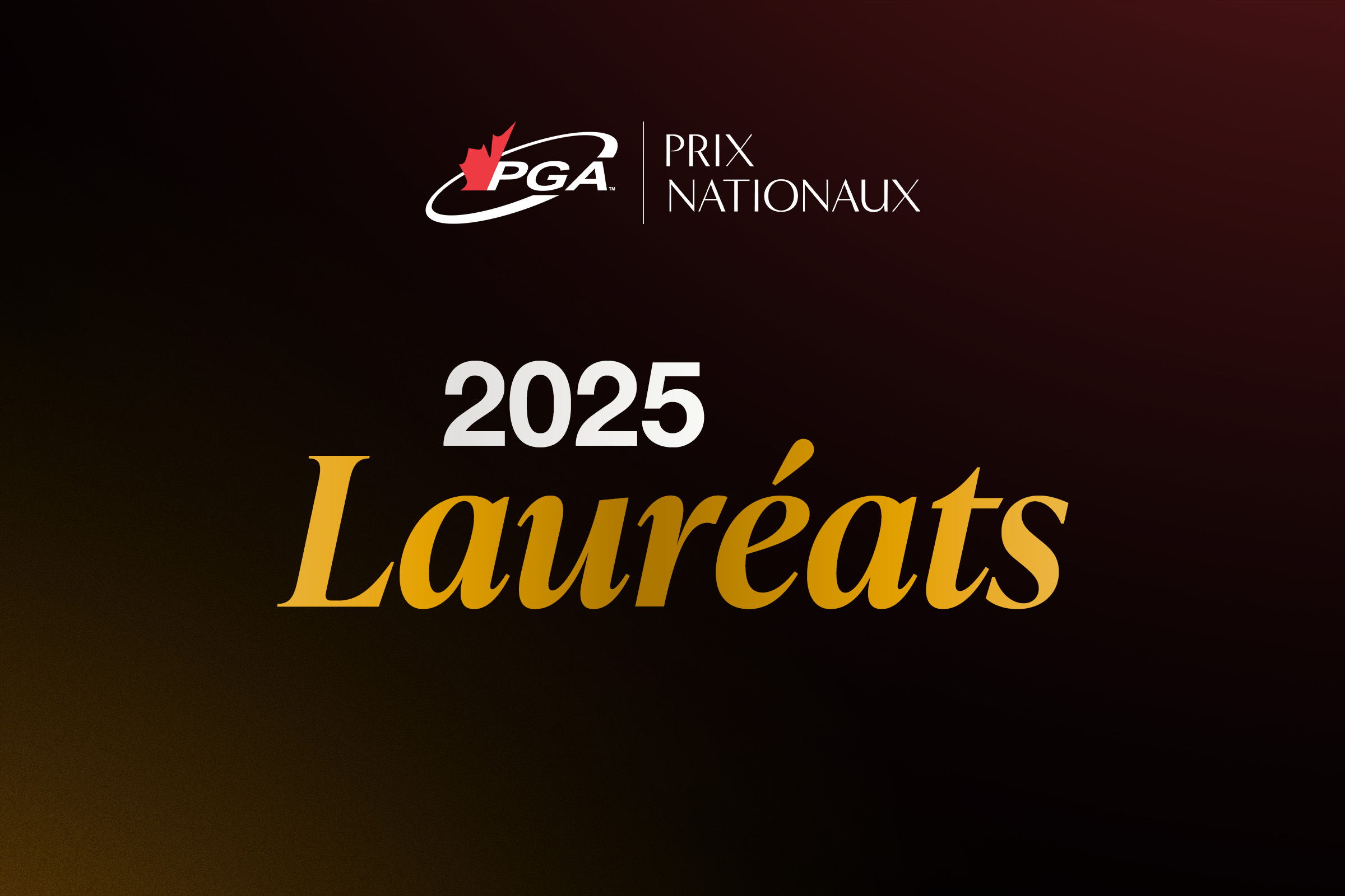 Lauréats des prix nationaux 2025 de la PGA du Canada