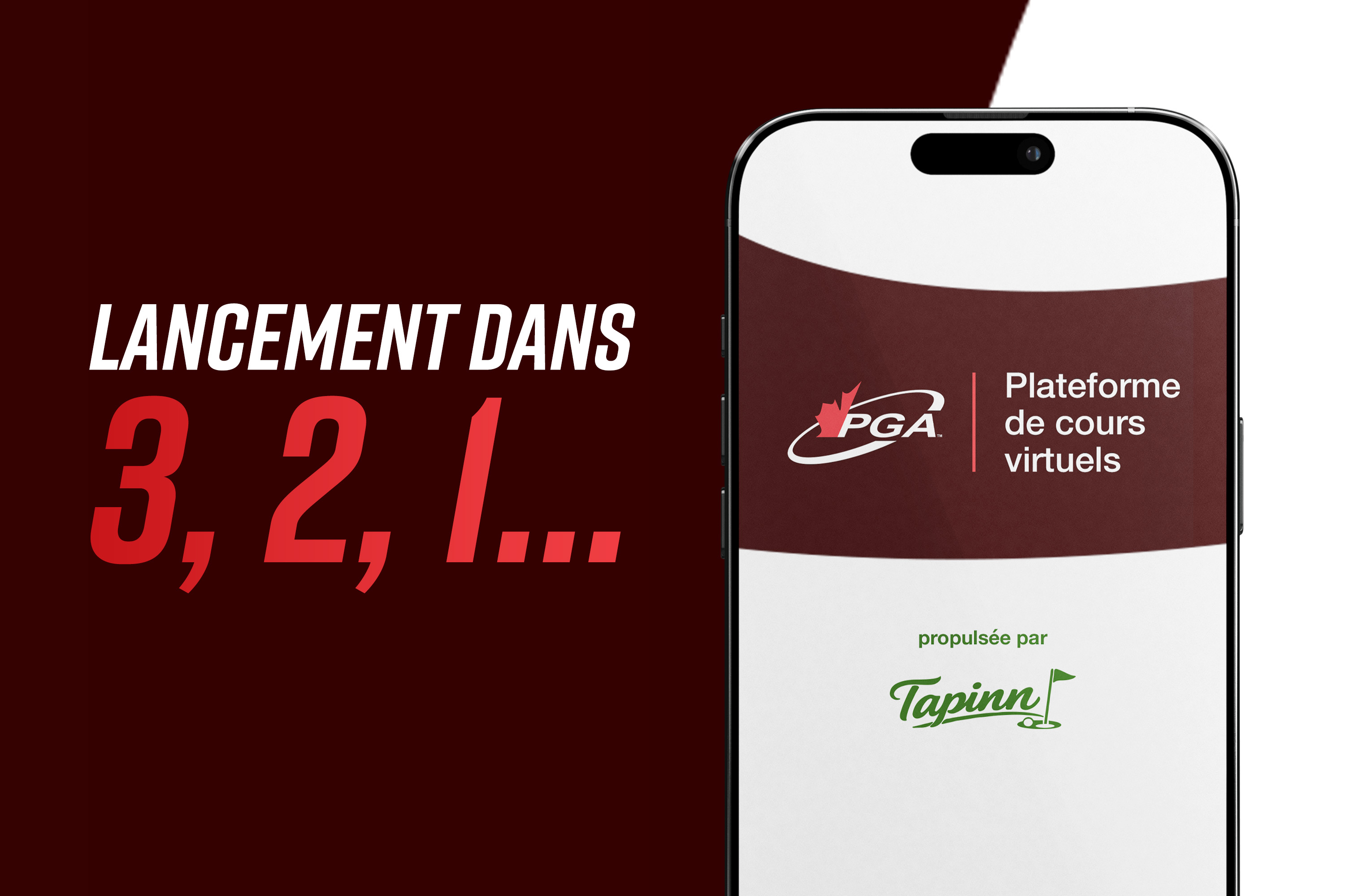 En-tête: Lancement de la plateforme de cours en ligne de la PGA du Canada Réalisé par Tapinn