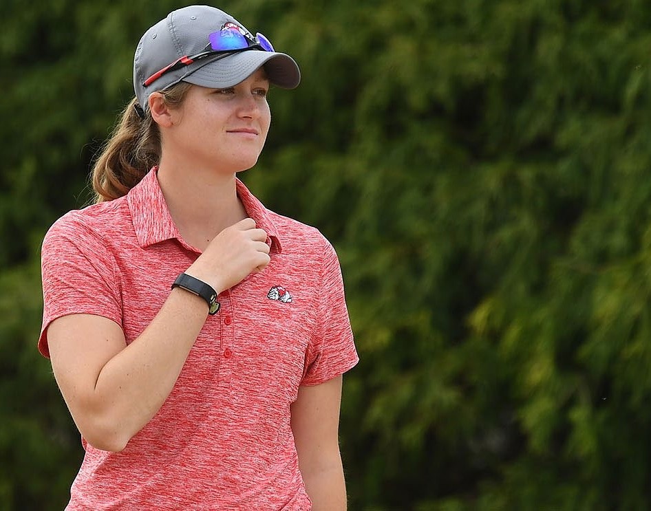 On course coaching during Schaus' coaching days at Gardner-Webb Universit