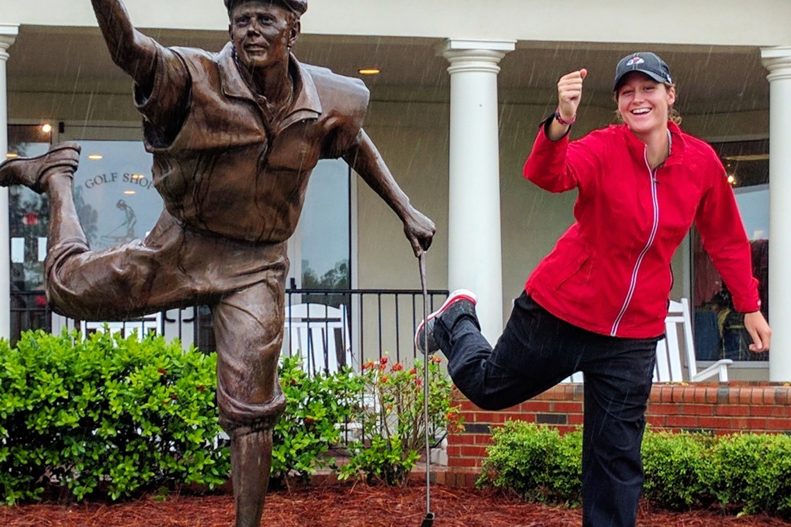 During a trip to Pinehurst during Schaus' time coaching at GWU