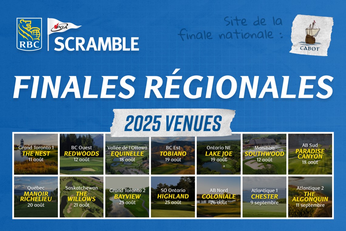 Scramble RBC PGA : Ouverture des inscriptions aux qualifications locales 2025 et annonce des finales régionales