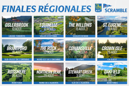 La PGA du Canada annonce les dates et lieux des finales régionales du Scramble RBC PGA pour 2024