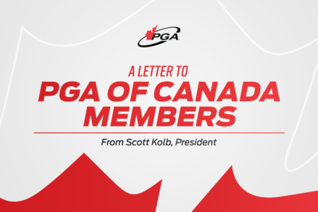 A letter from Scott Kolb, the 50th President of the PGA of Canada