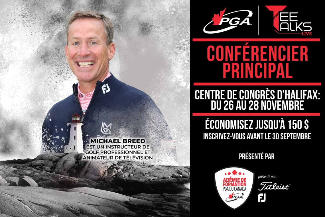 L’un des professeurs de golf les plus sympathiques a été choisi comme conférencier principal pour Tee Talks Live de cette année.