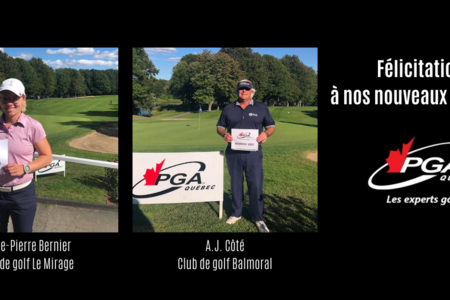 Two new professionals for the PGA of Quebec