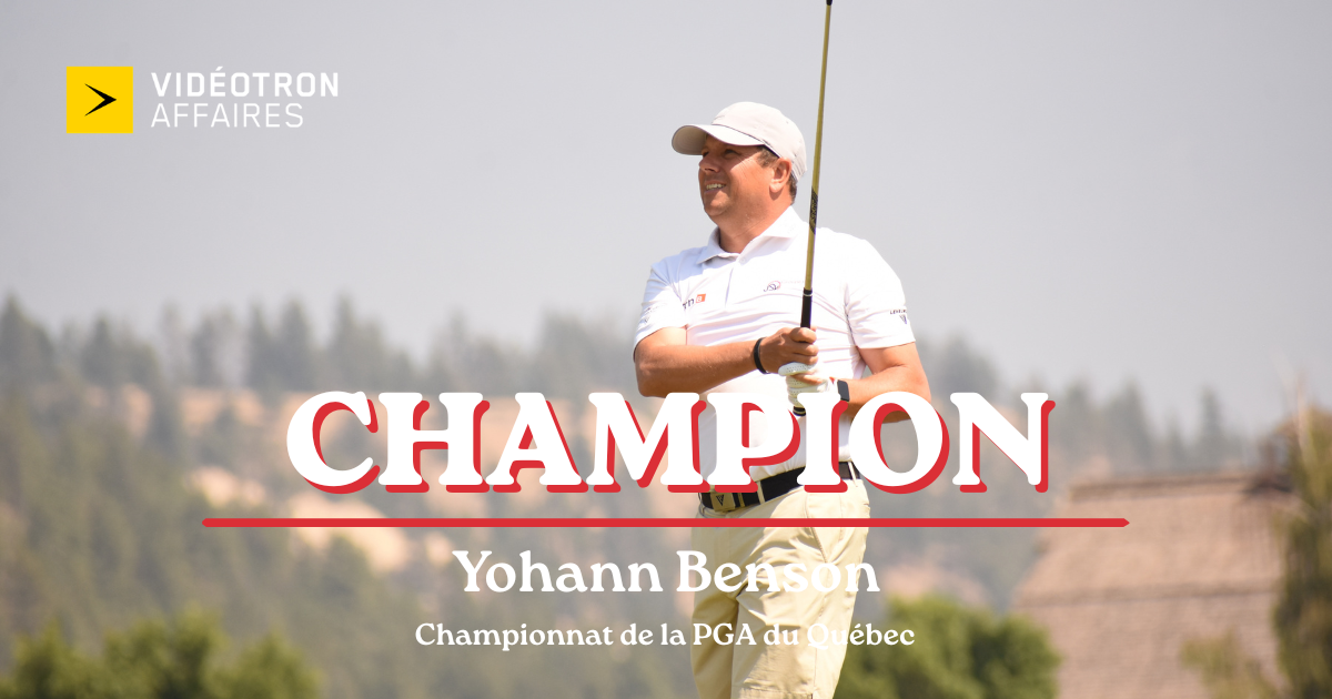 Yohann Benson couronné champion de la PGA du Québec au Club de golf Grand-Mère