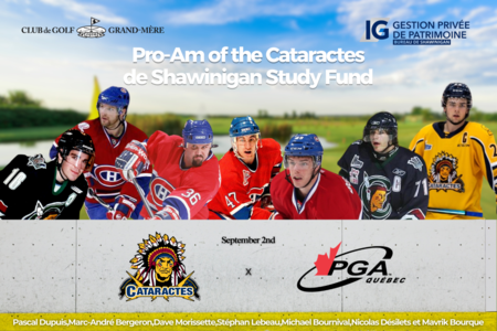 Cataractes and PGA of Québec team up on September 2
