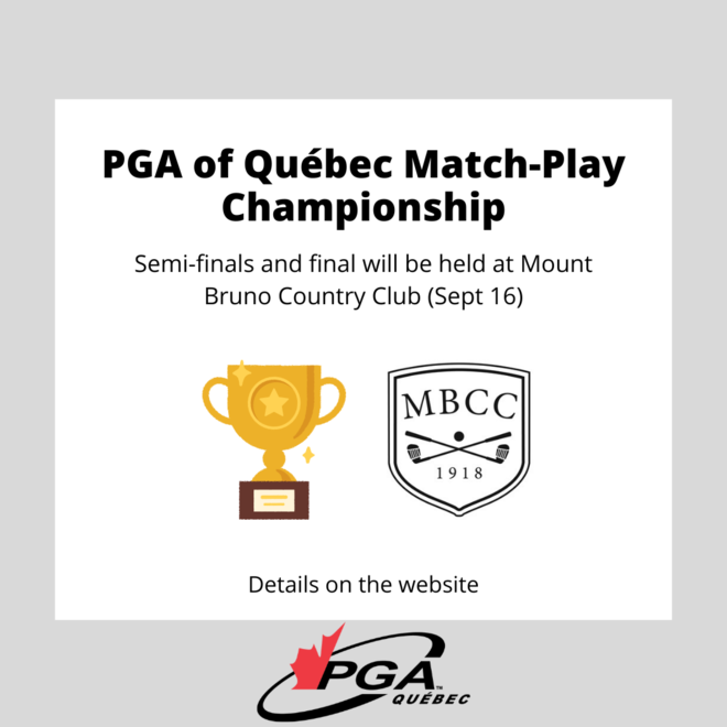 Championnat Match-Play PGA du QuébecENG