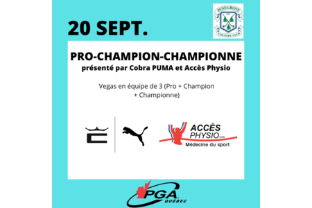 Pro-Champion-Championne présenté par Cobra PUMA et présenté par Accès Physio