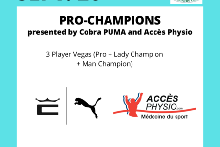 Pro-Champions presented by Cobra PUMA Golf and Accès Physio