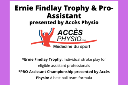 Ernie Findlay Trophy & Pro-Assistant presented by Accès Physio